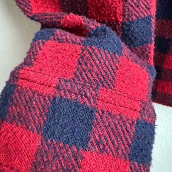 $178 Faherty Mens Legend Sweater Flannel Shirt Red Black Buffalo Size Large - Picture 6 of 13